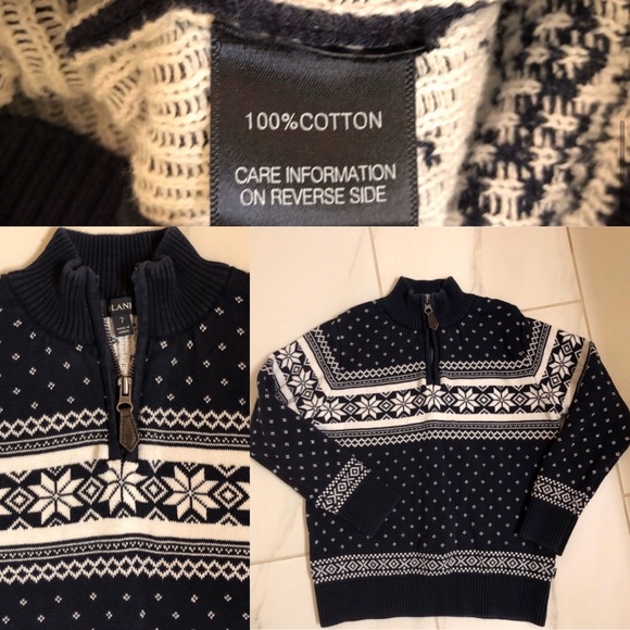 E-Land Kids Other - E-LAND KIDS ❄️ BOYS SIZE 7 NAVY FAIR ISLE SWEATER